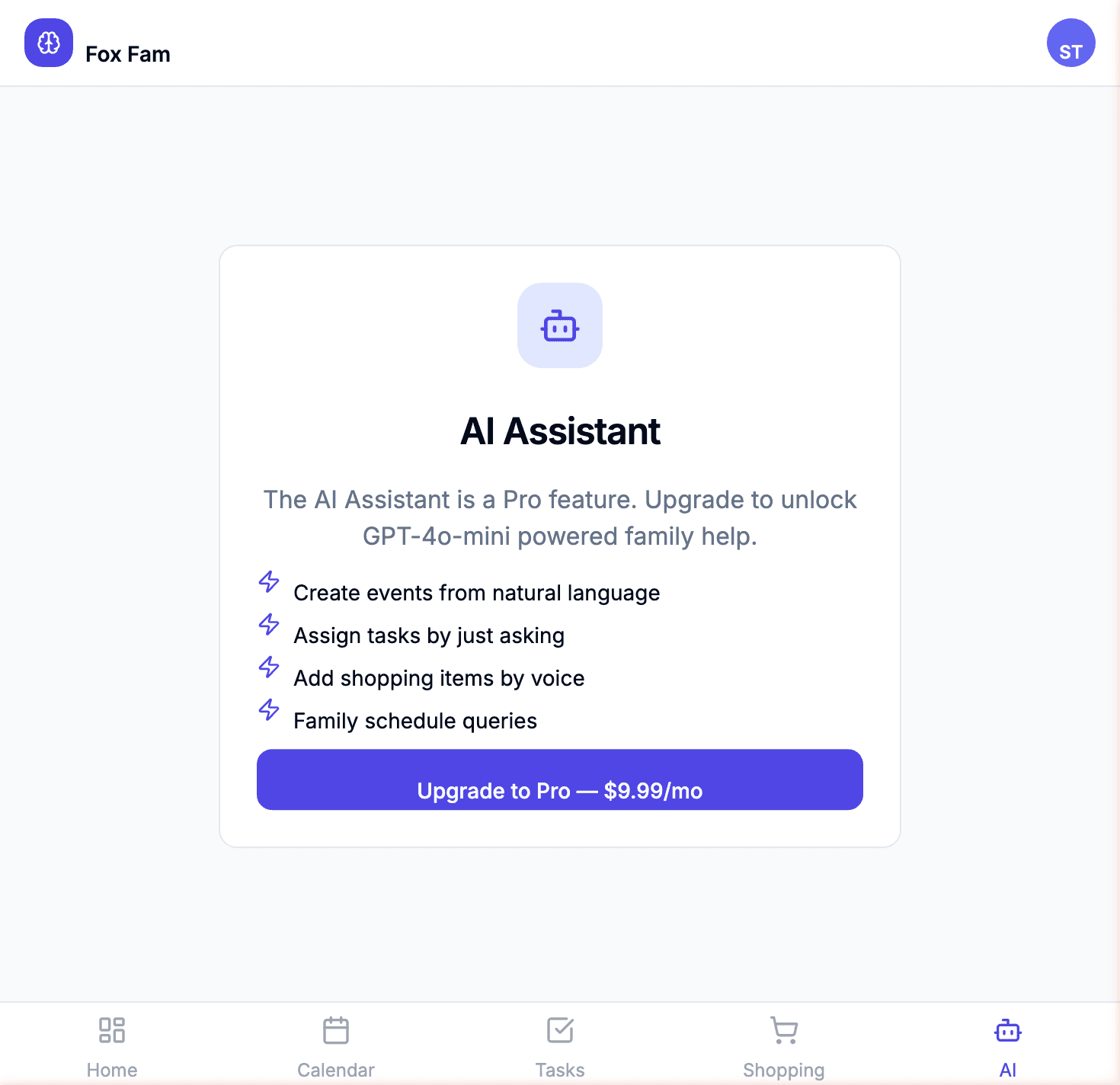 Balm AI assistant — natural language task and event creation